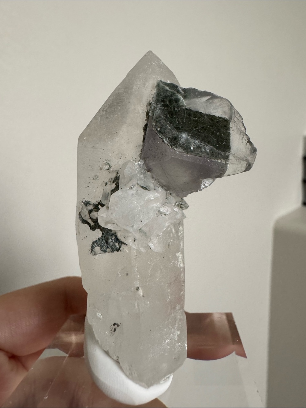 Crystal with fluorite